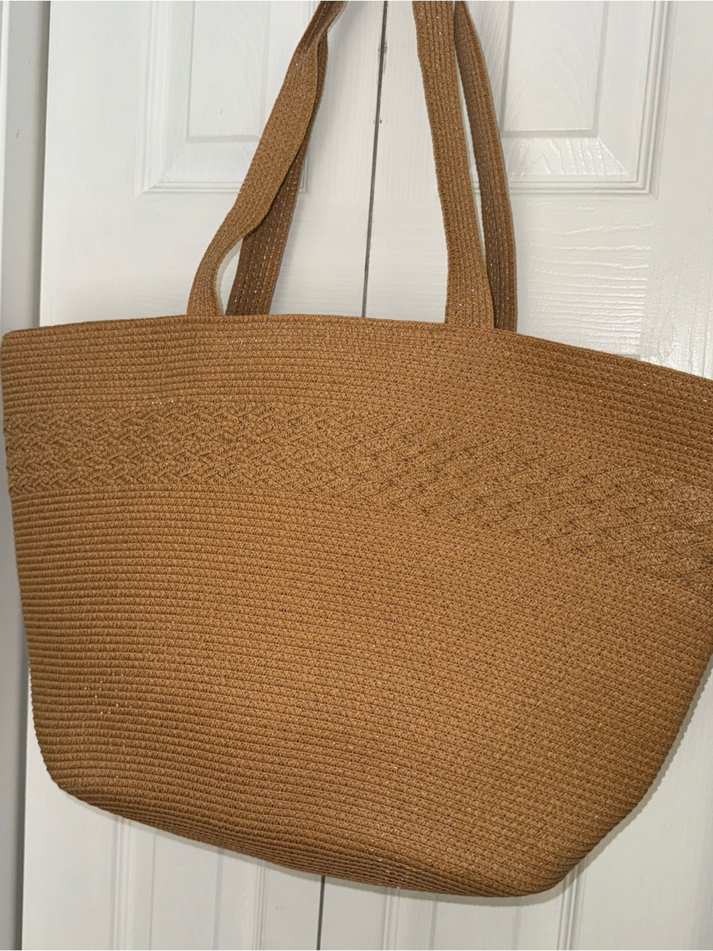 Attitudes by Renee Tan Woven Straw Tote